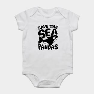 Save The Sea Pandas Baby Bodysuit